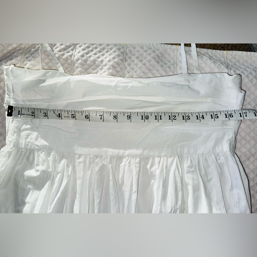 THREE GRACES LONDON White Cotton SOLD OUT ADELE Tie front/back dress - Picture 16 of 16